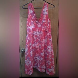 Coldwater Creek Pink Floral Midi Dress